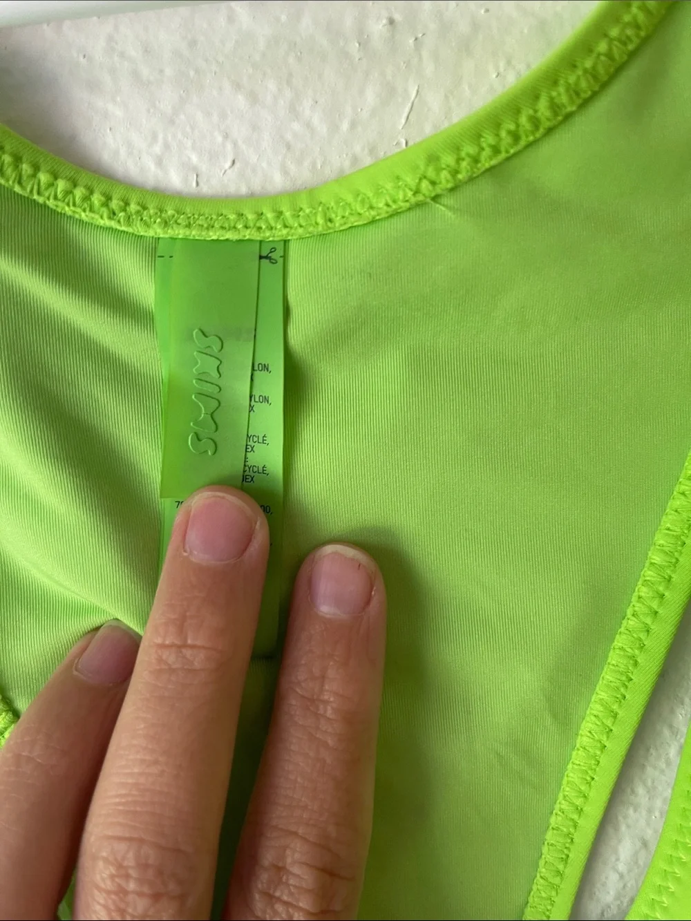 SKIMS Neon Lime Thong Bikini Bottom Size Large